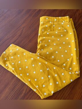Yellow Polka Dot Pixie Ankle Pants